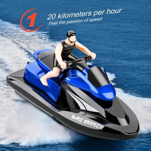 2.4G Remote Control Motorboat Water Speedboat Yacht Airship Remote Control Boat Waterproof Electric Childrens Toy Boat