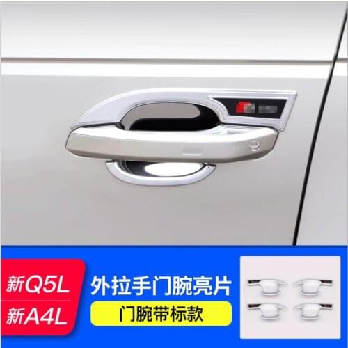 4pcs ABS Chrome Car door bowl covers for Audi A4L Q5L 2021