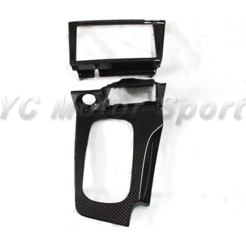 Car Accessories Dry Carbon Fiber Interior Trim Cover Fit For 1999-2002 R34 GTR GTT RHD Gear Surround & Monitor Surround
