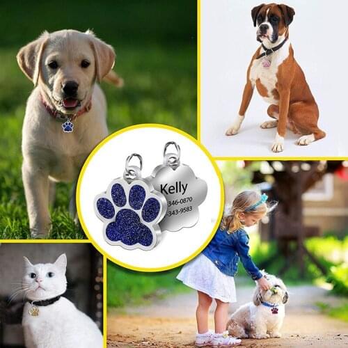 Customize Dog Cat Pet Tag with Information Card To Prevent Loss Collar Engraved Pet ID Name Phone Number Pet Pendant Accessorie