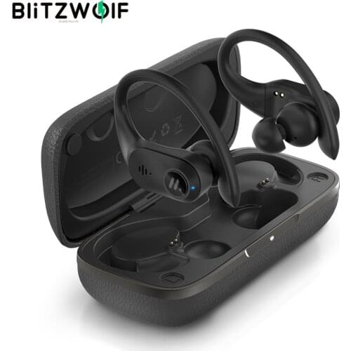 BlitzWolf BW-FYE10 TWS Earbuds bluetooth-compatible Earphones Sport Earhooks Earbuds Wireless Earphone 13mm Large Dynamic Driver