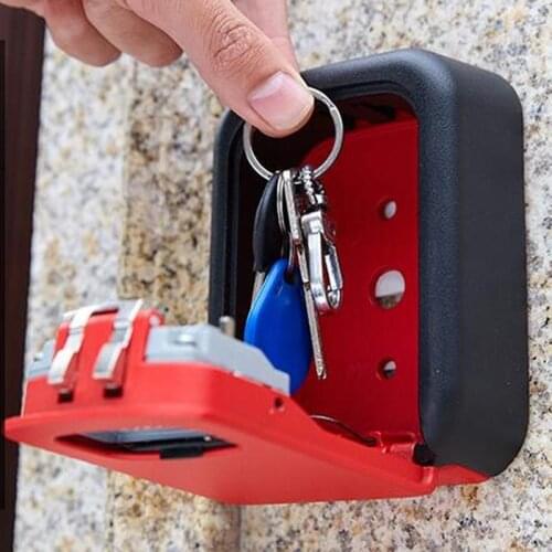 Wall Mounted Key Lock Box safe storage password lock 4 Digit Combination Weatherproof Aluminum alloy Locks