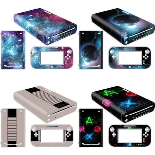 Good Design for W ii U Console Cover with Remotes Controller Skins For Nintend w ii u sticker for w ii u skin