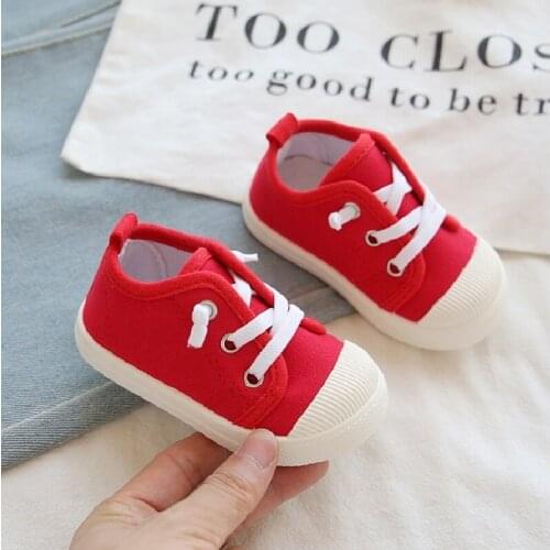 Kids Shoes Anti-slip Soft Rubber Bottom Baby Sneaker Casual Flat Sneakers Shoes Children Size Kid Girls Boys Sports Shoes Canvas