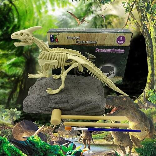 Childrens toys, dinosaur fossils, archaeological excavation, science and education toys, DIY Jurassic skeleton assembly model