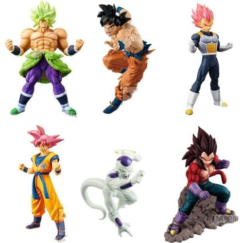 Bandai Genuine Dragon Ball Super Z Anime Figures Vegeta Son Goku Frieza Broli Action Figures Hand-made Model Toys Kids Gifts