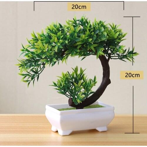 Artificial Plants Pine Bonsai Fake Flowers Potted Ornaments For Home Small Tree Pot Plants Fake Green Pot Plants Ornaments