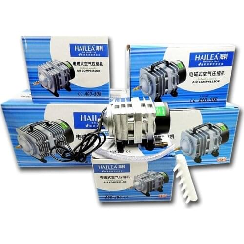 Hailea 220v Air Compressor for Aquarium Accessories 70L/MIN Electromagnetic Pump Fish Tank Accessories Aerator for Aquarium Pet