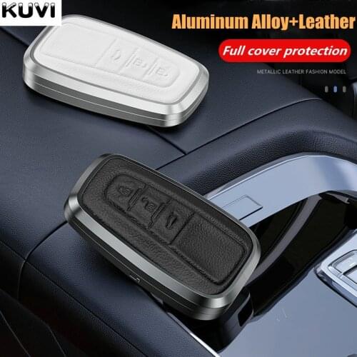 Alloy Leather Car Remote Key Cover Case Shell For Toyota Camry RAV4 Prius CHR C-HR Avalon Corolla Land Cruiser Prado Accessories