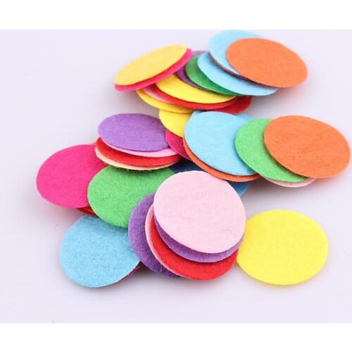100 PCS Round ellipse Felt circle fabric pads 20/25/30mm accessory patches Non-woven sew felt pads fabric flower accessories