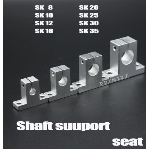 10pcs/lot Free Shipping SK8 SK10 SK12 SK16 SK20 SK25 SH8A linear bearing rail shaft support XYZ Table CNC Router 3D printer Part