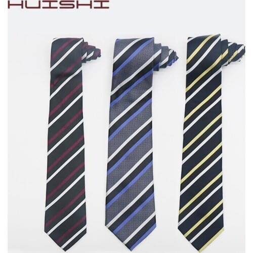 Fashion Tie For Man Meeting Weeding Cravate Polyester Homens de Gravata Interview Necktie Striped Design