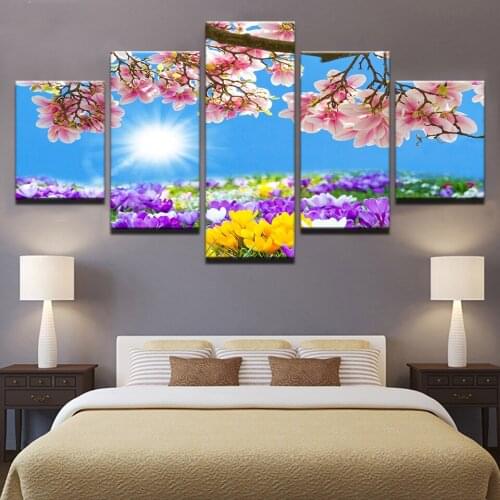 Full Square/Round Drill 5D DIY diamond painting 5pc flower Pictures mosaic Diamond Embroidery Wall Arts J0839