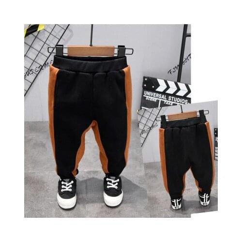2019 Winter New Boys Casual Pants Childrens Velvet Thick Warm Trousers Kids Harem Pants Toddler Outwear Boys Sport Jogging Pant