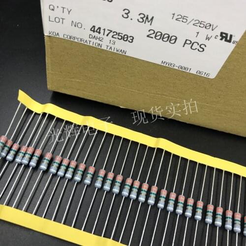 Original new 100% RCR60CT52A335J 1W 3.3M 5% high voltage color ring thick film copper foot resistance (Inductor)