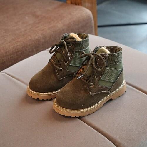 Autumn/Winter ChildrenS Shoes For Boys Non-Slip Boots Kids Baby Girls Shoes Fashion Warming Plush Boots Cotton-padded Shoes