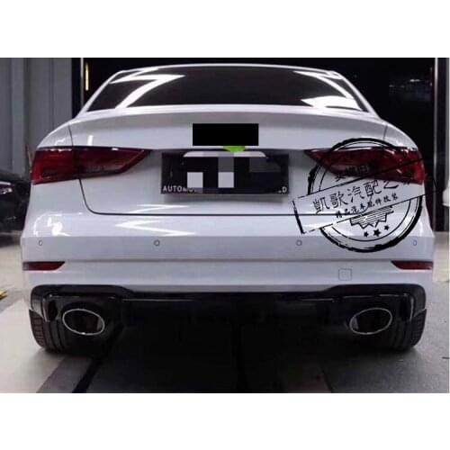 Suitable for Audi 14-20 Modified Rear Lip and Tail Throat, New A3 Upgraded Rs3 Double Side Single Outlet Exhaust