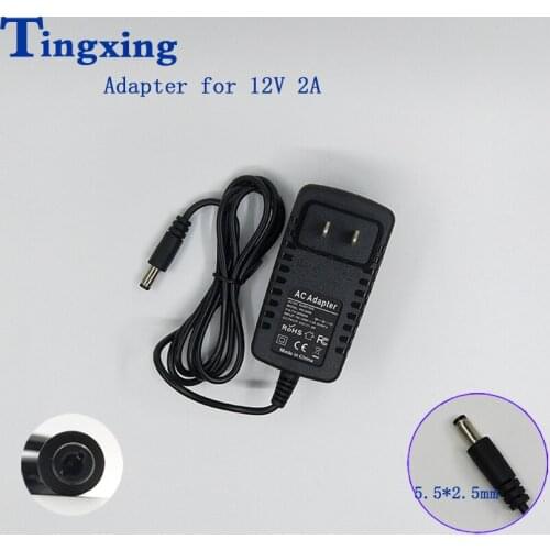 12V2A AC 100V-240V Converter Adapter DC 12V 2A 2000mA Power Supply US Plug 5.5mm x 2.5mm for LED CCTV