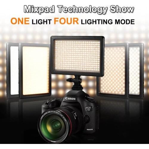 Mixpad 10 Professional Ra95 LED Camera Video Light 3200K-5600K Led Photo Lighting for Canon Nikon Sony DSLR Camera DV Camcorder