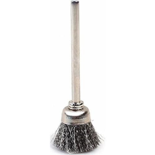 Bowl Shape 13MM Diameter Stainless Steel Wire Brush Drill End 1/8 Shank 10pcs