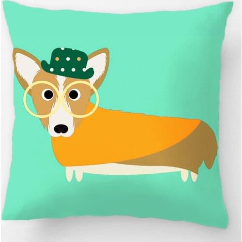 Christmas Corgi Accent Throw Pillow Case Decorative Cushion Cover Pillowcase Customize Gift High-Quality By Lvsure For Sofa Seat