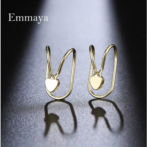 Emmaya Simplicity Style Heart Shape Earring For Female Multicolors Choice Wedding Party Modern Jewelry Fashion Shiny Gift