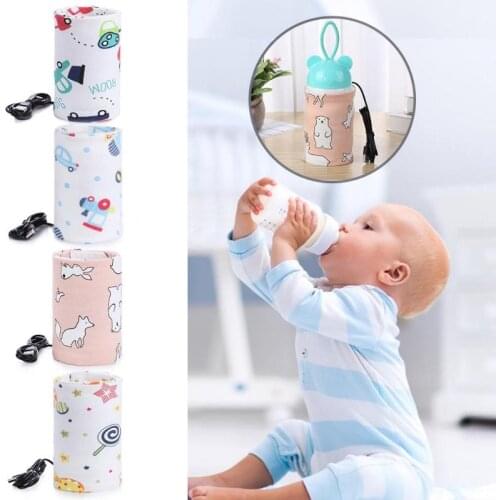 USB Milk Water Warmer Travel Stroller Insulated Bag Baby Nursing Bottle Heater Newborn Infant Portable Bottle Feeding Warmers