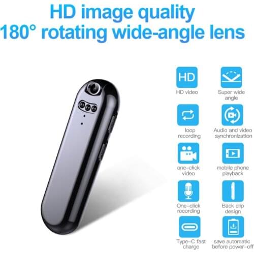 V5 1080P portable security wireless camera HD mini video recorder, built-in editing 64GB 32GB 16GB 8GB