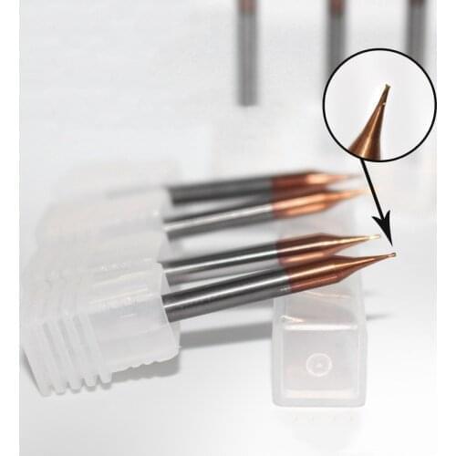 0.2/0.3/0.4/0.5/0.6/0.7/0.8MM HRC60 2 Flutes solid carbide Long neck Flat End Mills tungsten steel cutters Milling cutting tools