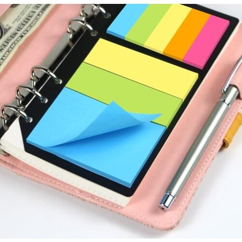 1pc B5 A5 A6 Sticky Notes Planner Schedule 6 Holes Binder Dairy Memo Divider Sticker for Loose Leaf Binder Spiral Notebook Gifts