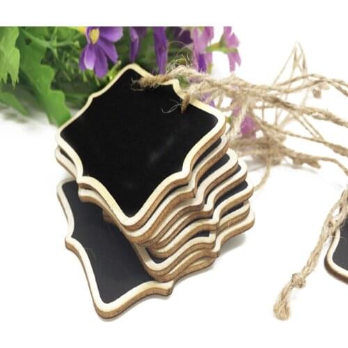 20pcs/Lot Lovely Wooden blackboard With Hemp Rope Mini Wooden Blackboard Chalkboard for Wedding Party Office School