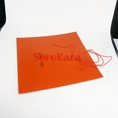 220V AC 300x300mm 300W Rectangle Flexible Waterproof Silicon Heater Pad For Oil Tank