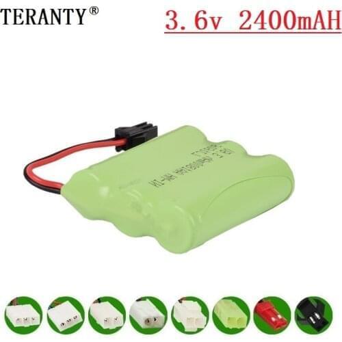 Upgrade 3.6v 2400mah NiNH Battery For Rc Toys Cars Tanks Trucks Robots Guns Boats AA Ni-MH 3.6v Rechargeable Battery Pack 1pcs