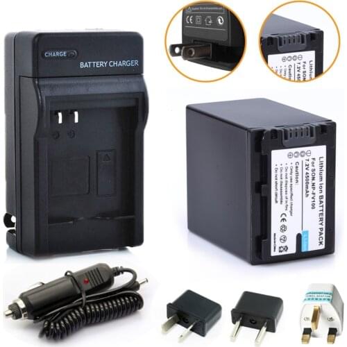 1* 4500mAh NP-FV100 FV100 Battery + Charger for Sony FV30 FV50 FV70 SX83E SX63E free shipping