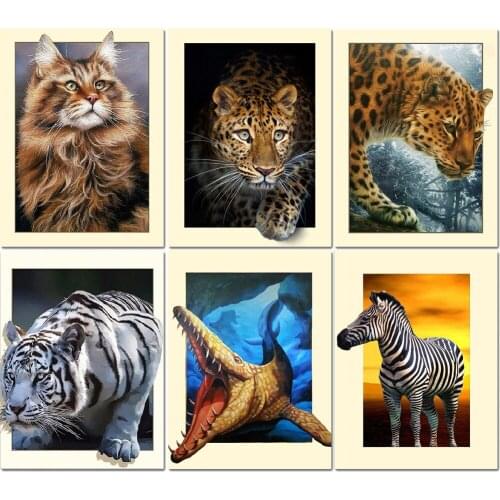 Diamond Painting Realistic Animal Portrait Embroidery Diamond Cross Stitch Rhinestone Decoration 5D DIY Customizable