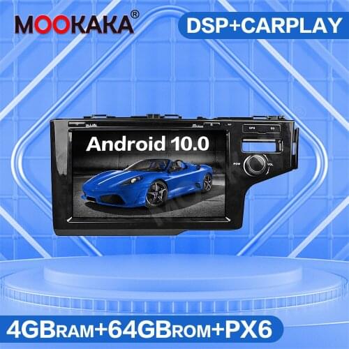 4G SIM LTE Android 10.0 4GB+64GB PX6 Car DVD Player GPS Navigation For Honda Fit 2014-2015 Auto Radio Multimedia Player Headunit