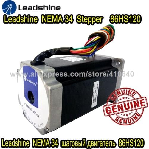 GENUINE Leadshine 2 Phase NEMA 34 Hybrid Stepper Motor 86HS120 with 8.4 N.m 4.2 A length 156 mm shaft 12.7 mm