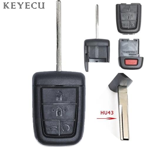Keyecu Remote Key Shell Case Cover 5 Button for Pontiac G8 / Holden VE COMMODORE Omega Berlina Calais SS SV6 HSV GTS, HU43 Blade