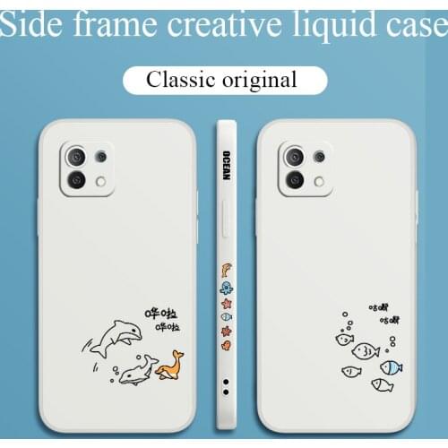 Playful Dolphins Girl Phone Case For Xiaomi Mi 11 10T 10T Pro 10 S lite Ultra 9T 9 8 Note 10 Pro Poco F3 F2pro X2 Cover