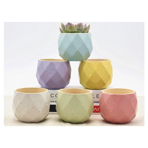 3.14x3.54inch Multi-meat Flower Pot Simple Rough Pottery Table Top Ceramic Flower Pot Pendulum With Holes Pots For Plants
