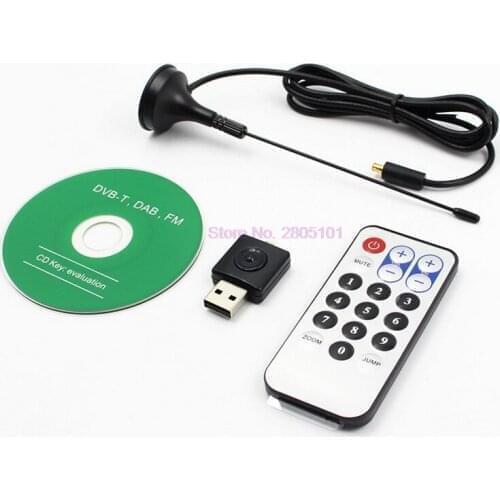 Dhl or fedex 10pcs DVB-T 3.0 Digital USB TV Tuner Receiver RTL2832U + R820T Support SDR ADS-B