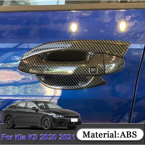 For KIA K5 2020 2021 Car Styling ABS Car Door Handle Cover Box Sequins Handle Frame Stickers Automobile Decoration Accessories