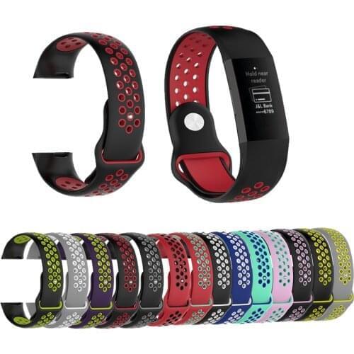 Double Color Sport silicone strap For Fitbit Charge 4 Bracelet Wrist belt watch Band For Fitbit Charge4 Smart watch Replacement