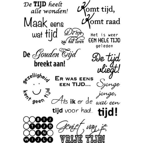 Dutch word Transparent Silicone Stamps Seal for DIY scrapbooking photo album Decorative clear stamp