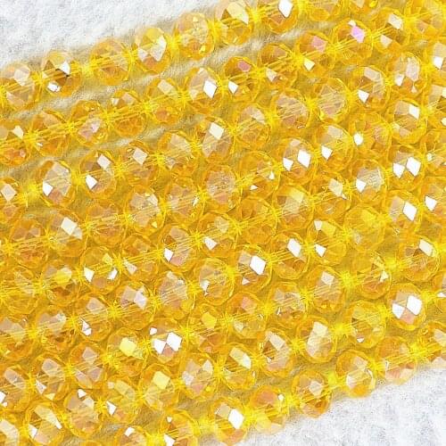 Faceted abacus rondelle 8 colors crystal glass accessories spacers loose beads 6*8mm 70pcs/strand new fashion diy jewelry B670