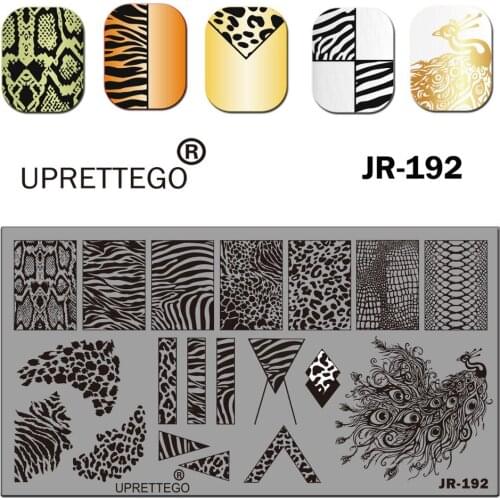 2019 Stainless Steel Stamping Plate Template Pheonix Xmas Moon Leopard Skin Summer Punctuation Cat Stars Nail Tool JR191-200