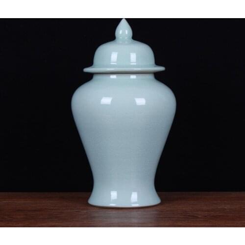 Ceramic temple jar Glaze Cracks Home Furnishings Chinese Ginger jar vase porcelain jar