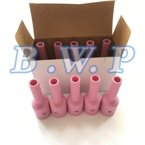 No.5 TIG Gas Lens Ceramic Nozzle Cups 54N17L in 10Pcs Package Fit WP-17 WP-18 WP-26 DB SR PTA Series Torches