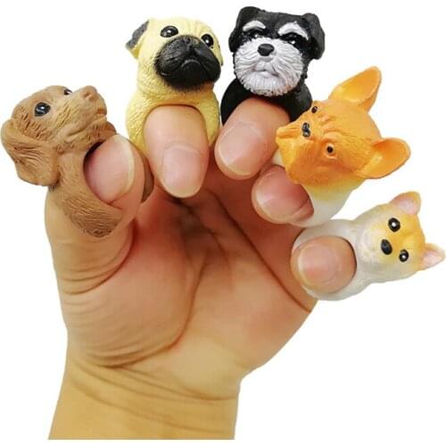 Selling 6PCS Originality Korean Lovely Cartoon Belldog Ring Personality Adorkable Bullfight Dog Hatch Meepo kids makeup