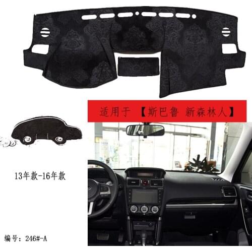 TOMMIA For SUBARU Forester 13-16 XV 12-17 Dashboard Pad Cover Dash Mat Anti-Sun Velvet Instrument